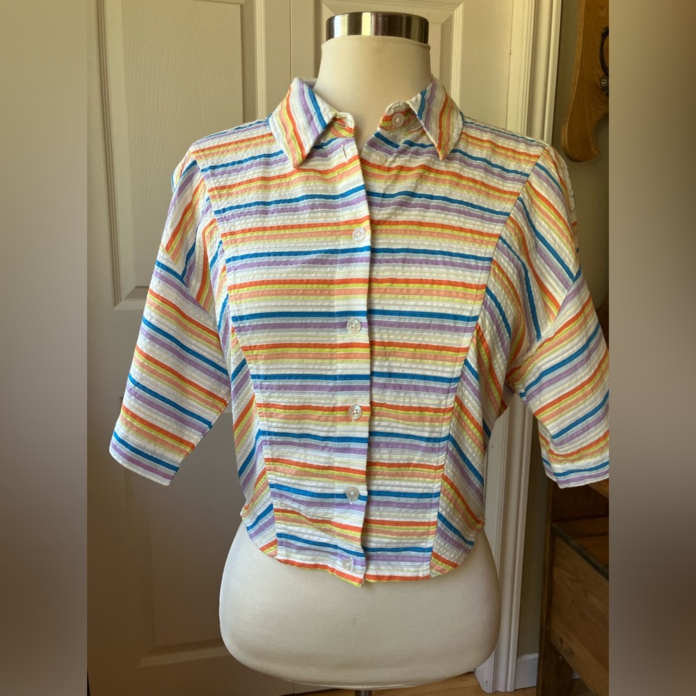 EUC Circus NY cotton cropped blouse